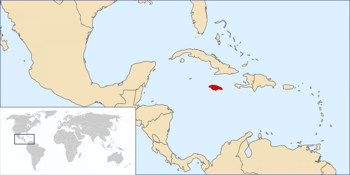 jamaica i hartave në botë