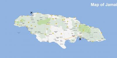 Harta e xhamajkës aeroportet dhe pikat e