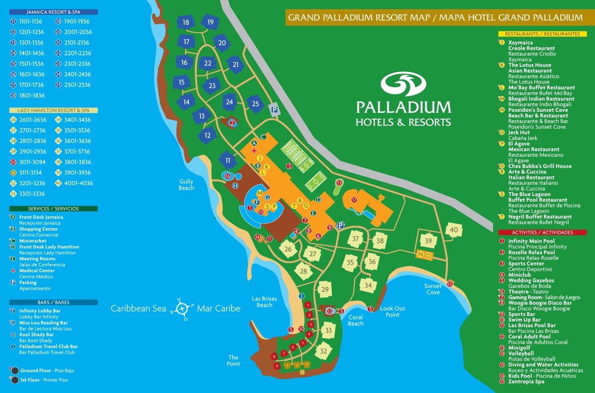 Harta e grand palladium jamaica turistik